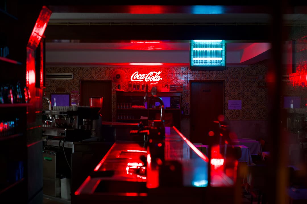 Red and blue bar – Lisbon, Portugal