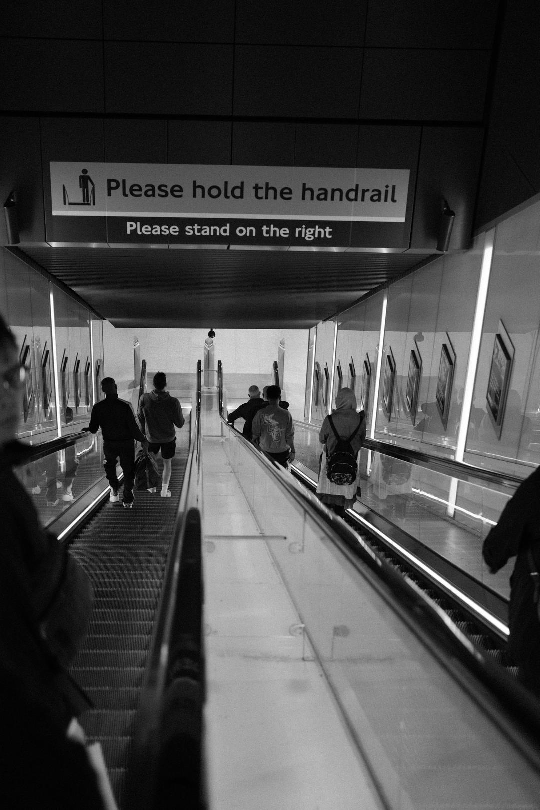 Escalator passengers – London