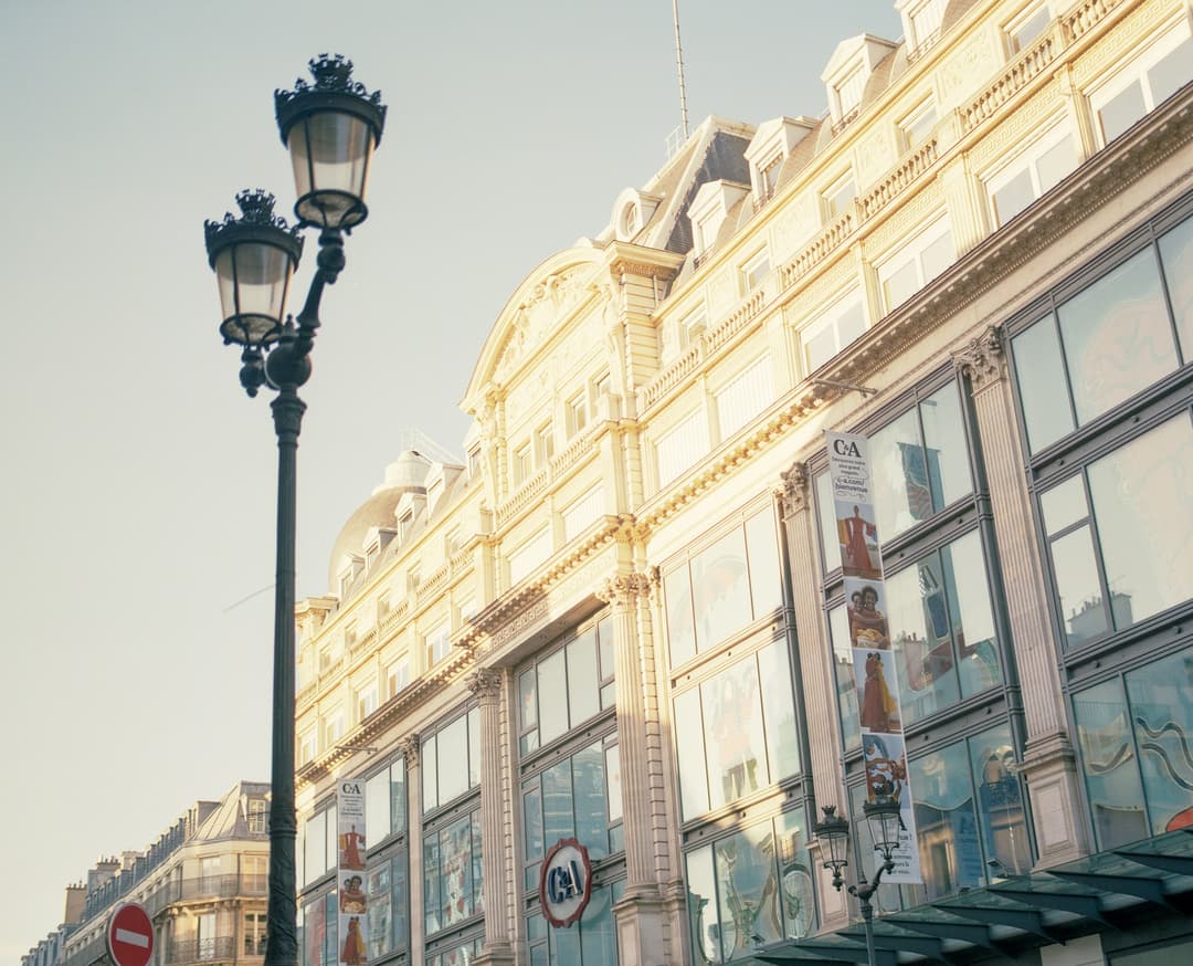Lamps and warm facade – Paris, France