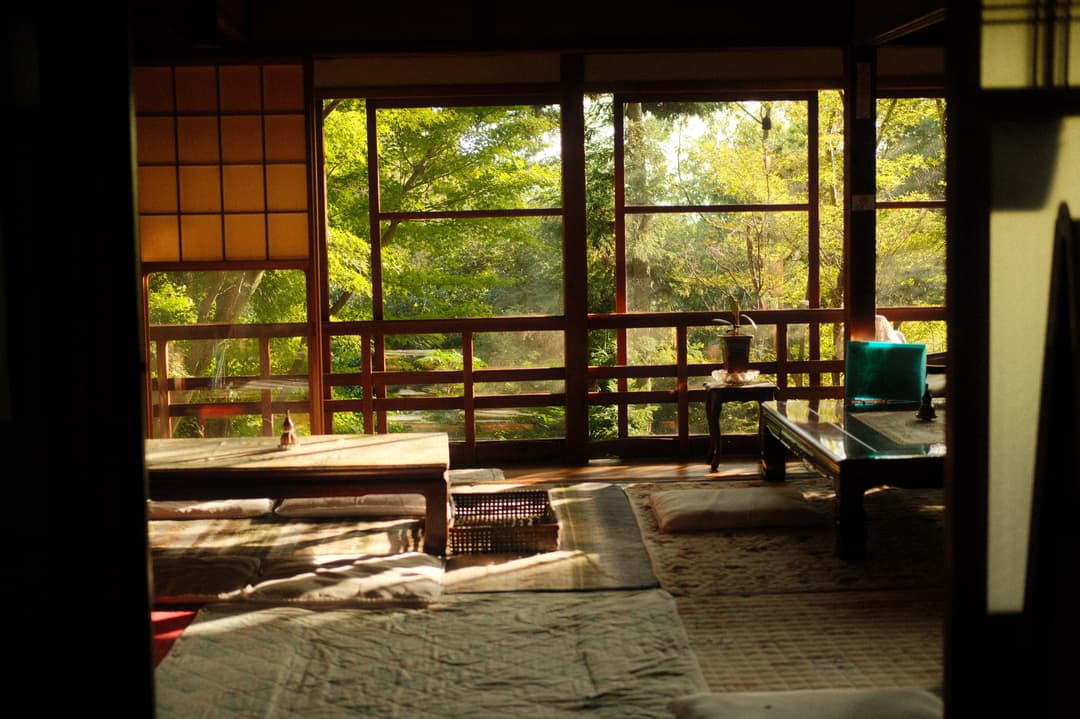 Empty room and garden light – Kyoto, Japan